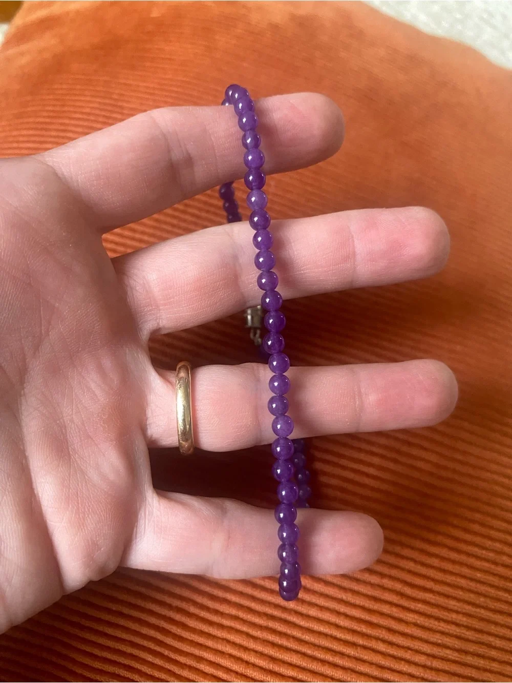Purple Gemstones Beaded Anklet Bracelet